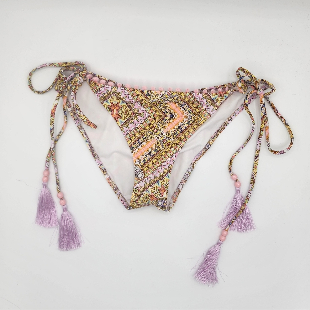 New Victoria's Secret Teeny Tie Bohemian Tassel Bikini Bottom Small